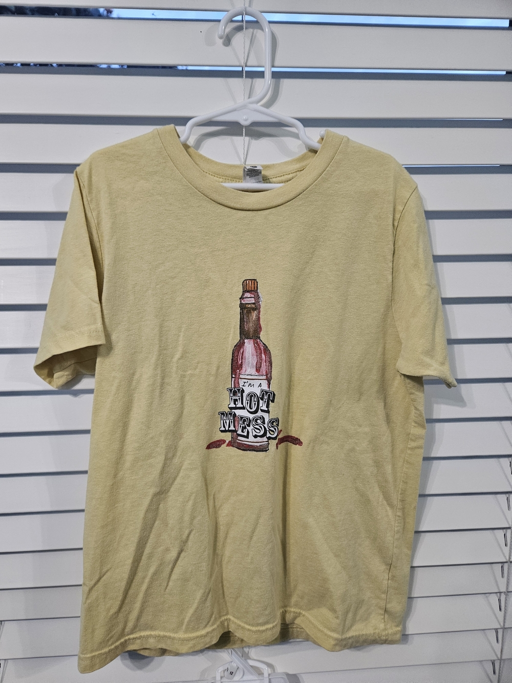 Next Level Apparel Yellow Graphic 'Hot Mess' Bottle Tee